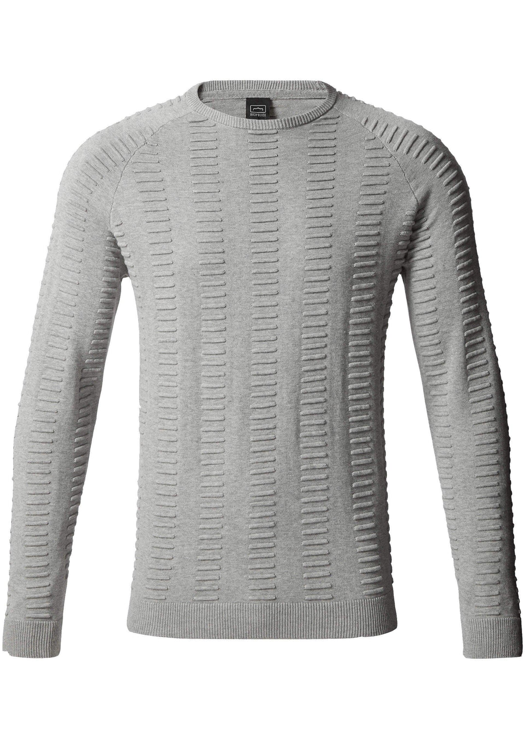 Police Danze Knitted Jumper Marl Grey - Urban Menswear