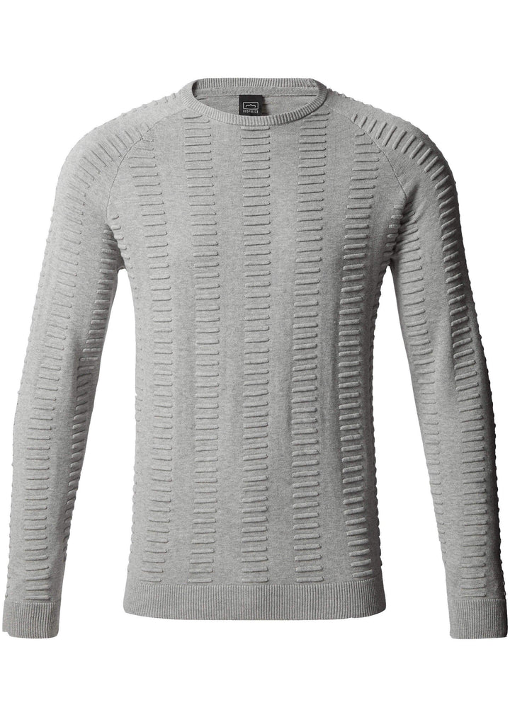 Police Danze Knitted Jumper Marl Grey - Urban Menswear