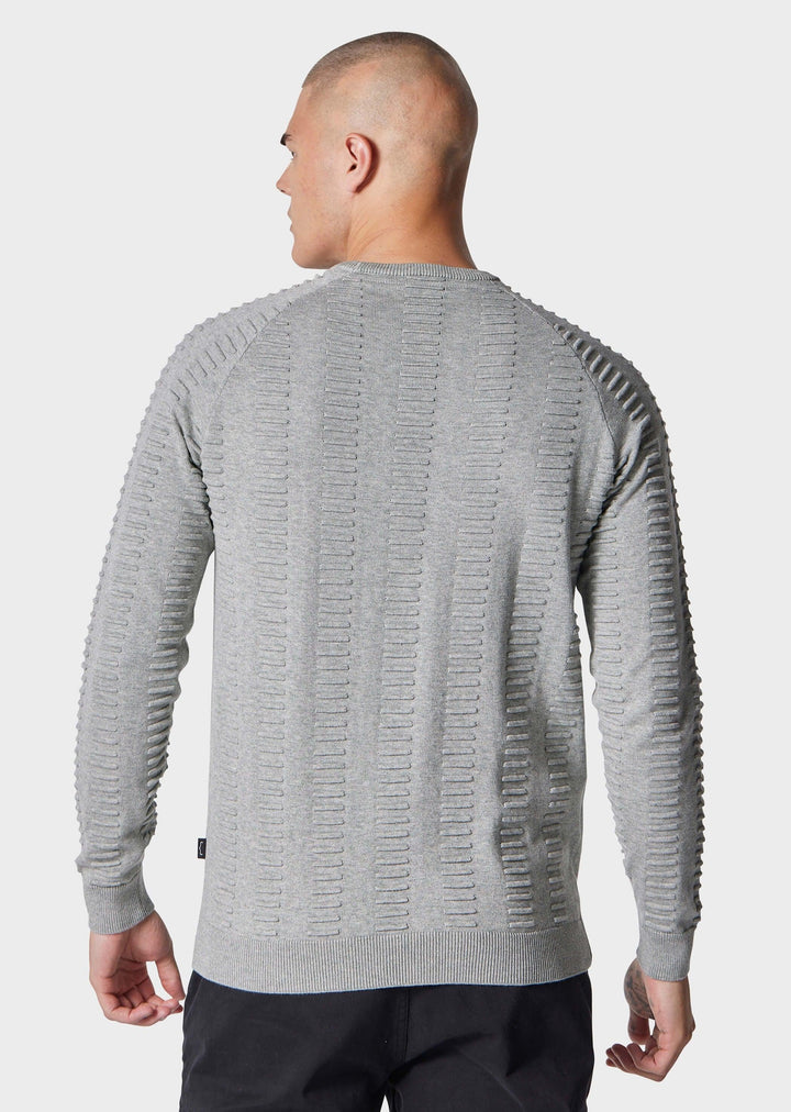 Police Danze Knitted Jumper Marl Grey - Urban Menswear