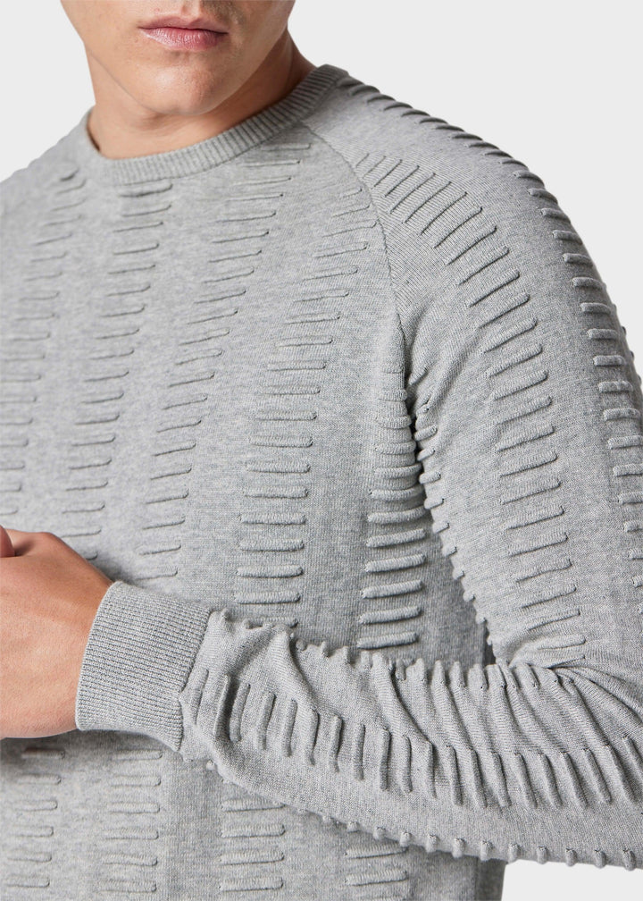 Police Danze Knitted Jumper Marl Grey - Urban Menswear