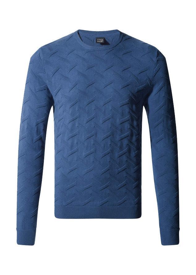 Police Olsen Knitted Jumper Petrol Blue - Urban Menswear