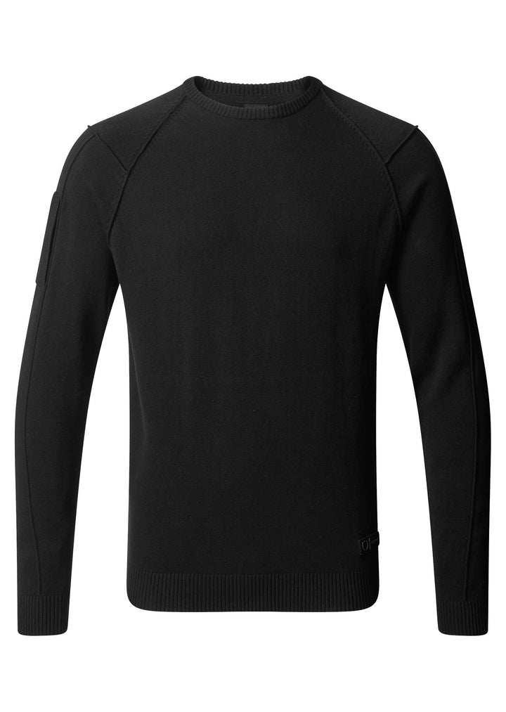 Police Telles Knitted Jumper Black - Urban Menswear