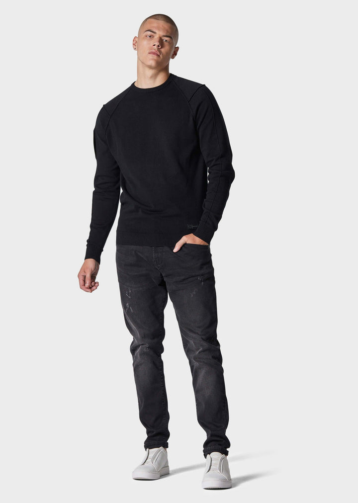 Police Telles Knitted Jumper Black - Urban Menswear