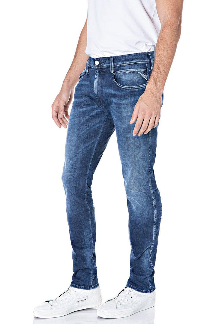 Replay Hyperflex Anbass Dark Blue Slim Jeans - Urban Menswear