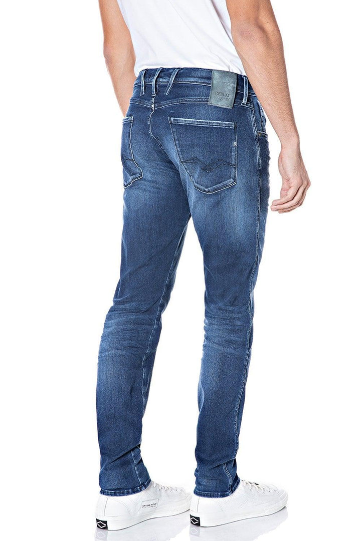 Replay Hyperflex Anbass Dark Blue Slim Jeans - Urban Menswear