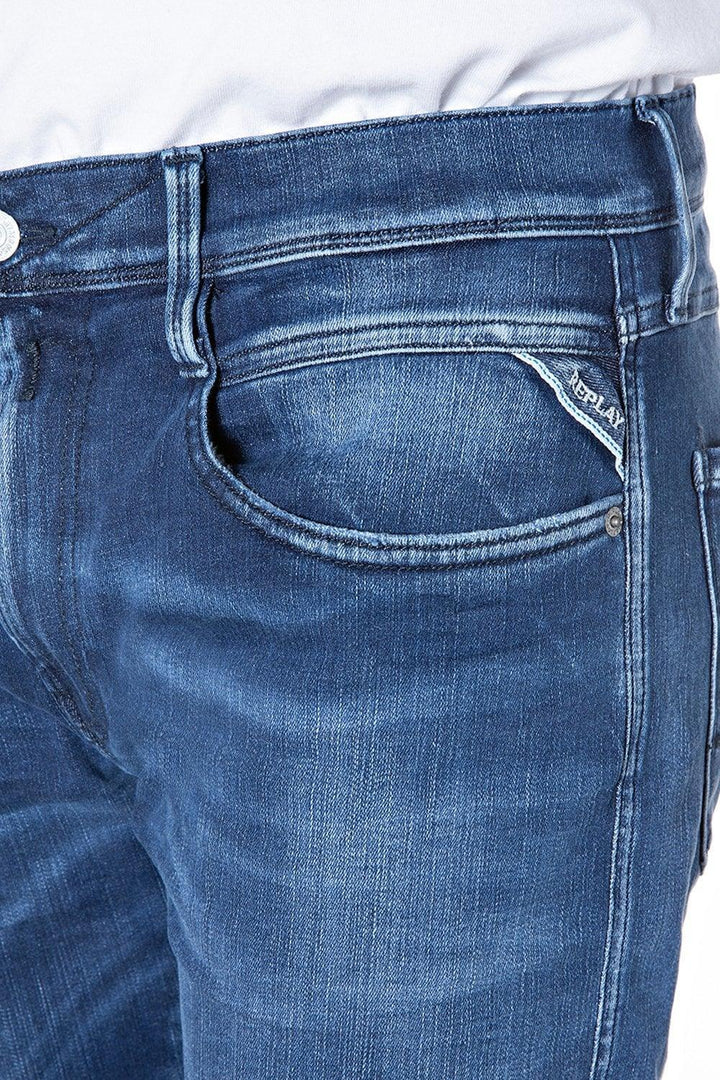 Replay Hyperflex Anbass Dark Blue Slim Jeans - Urban Menswear