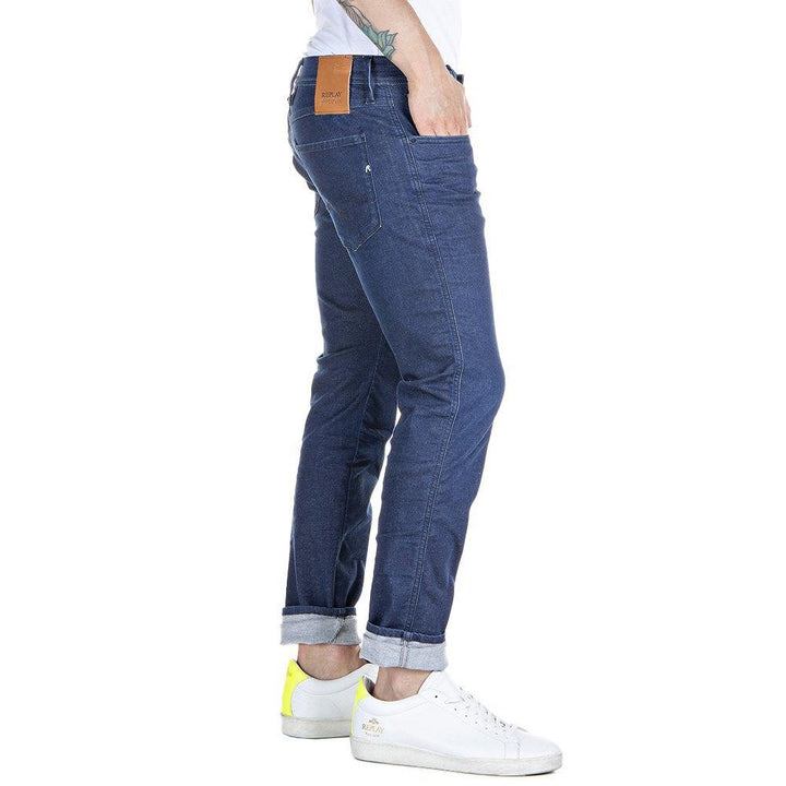 Replay Hyperflex Anbass XLITE Dark Blue Slim Jeans - Urban Menswear