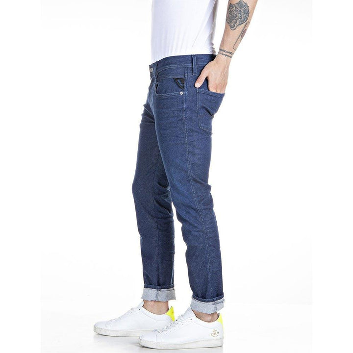 Replay Hyperflex Anbass XLITE Dark Blue Slim Jeans - Urban Menswear
