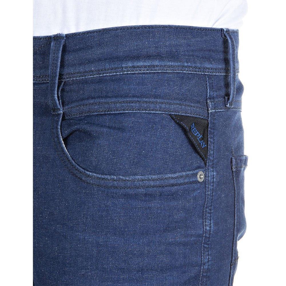 Replay Hyperflex Anbass XLITE Dark Blue Slim Jeans - Urban Menswear