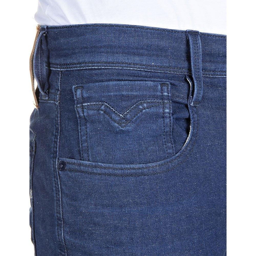Replay Hyperflex Anbass XLITE Dark Blue Slim Jeans - Urban Menswear