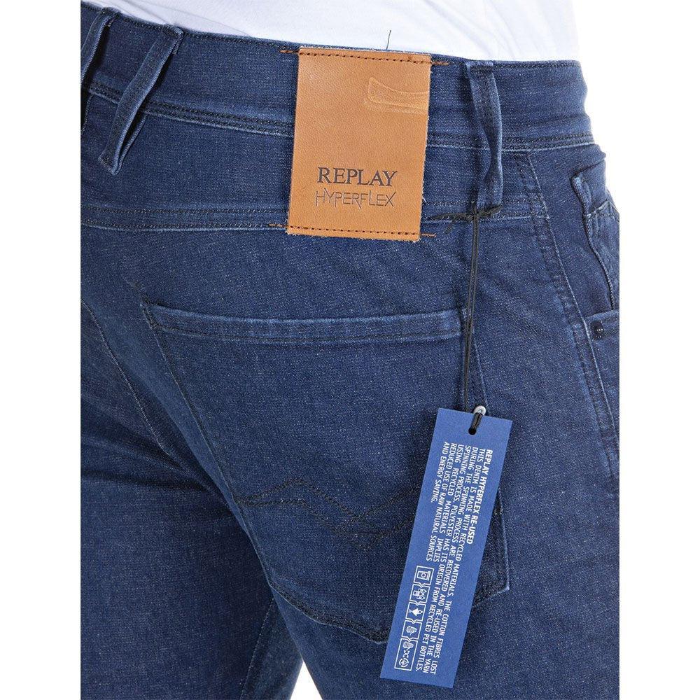 Replay Hyperflex Anbass XLITE Dark Blue Slim Jeans - Urban Menswear