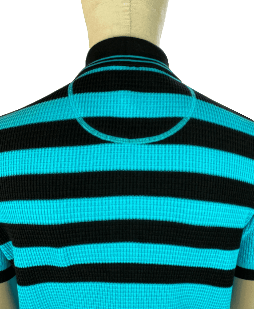 Ska & Soul "Hall" Stripe Knitted Polo Turquoise - Urban Menswear