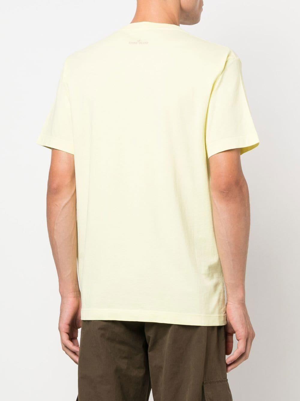 Stone Island Compass Logo T Shirt Yellow - Urban Menswear