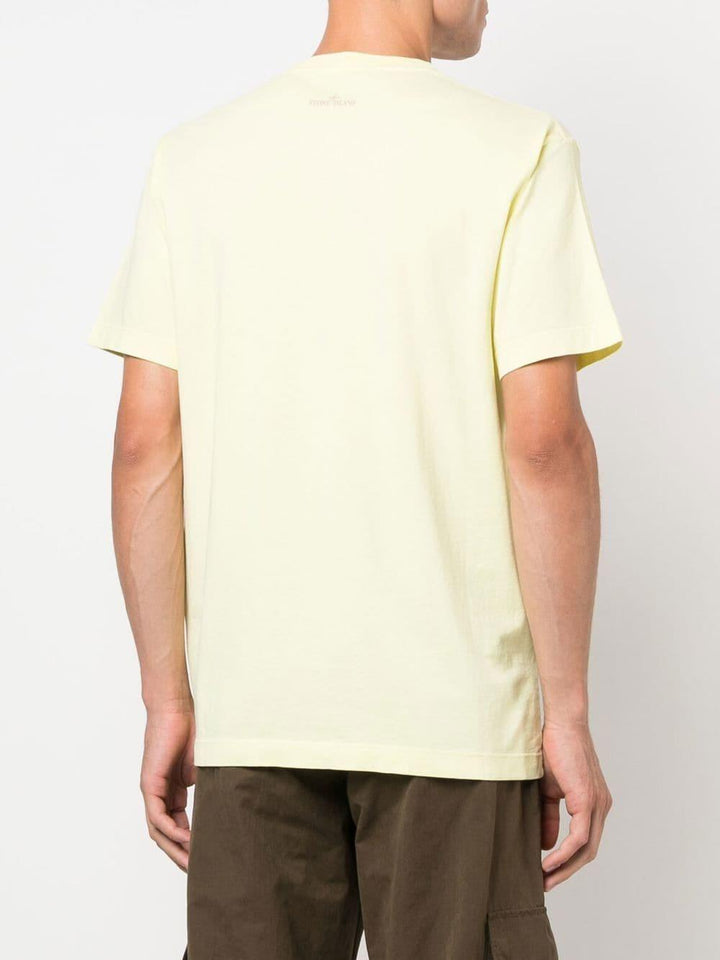 Stone Island Compass Logo T Shirt Yellow - Urban Menswear