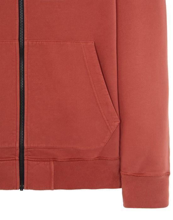 Stone Island Garment Dyed Zip Hoodie Brick Red - Urban Menswear
