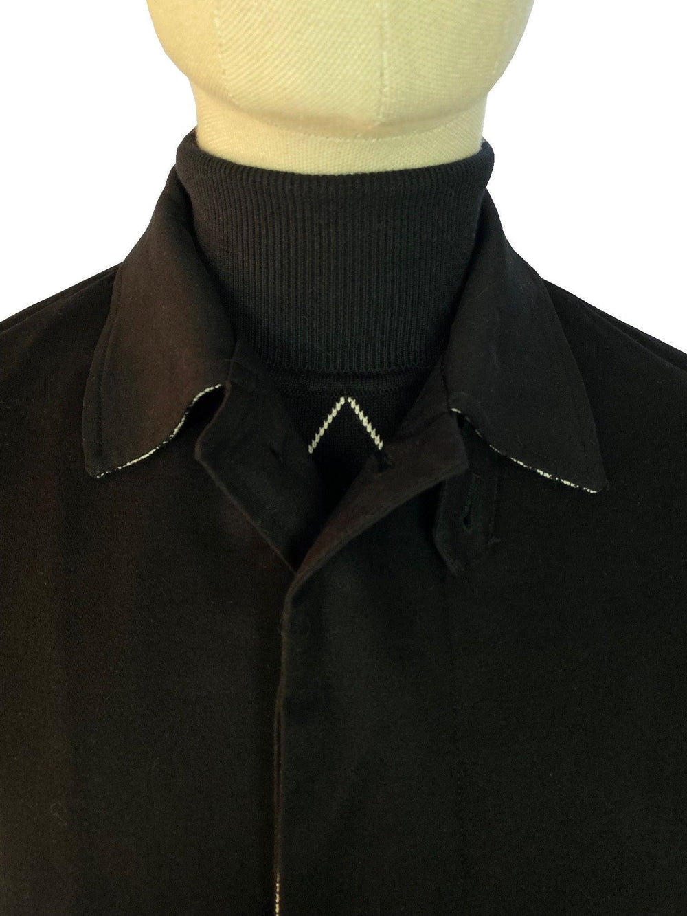 Trojan Dogtooth Mac Jacket Black - Urban Menswear