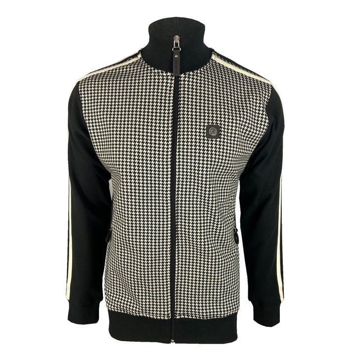 Trojan Jacquard Check Track Top Houndstooth - Urban Menswear