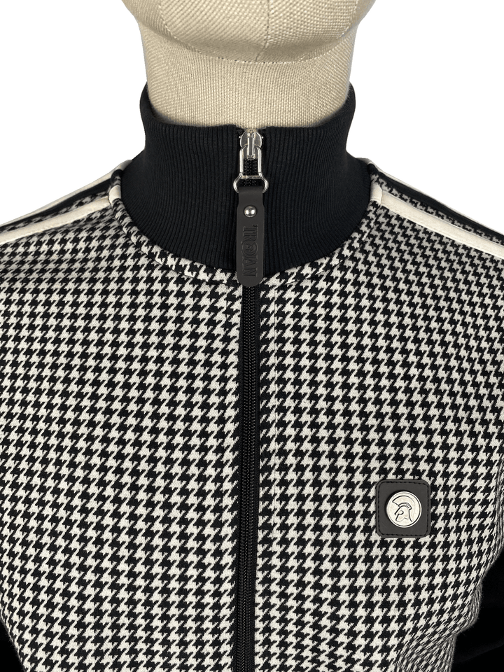 Trojan Jacquard Check Track Top Houndstooth - Urban Menswear