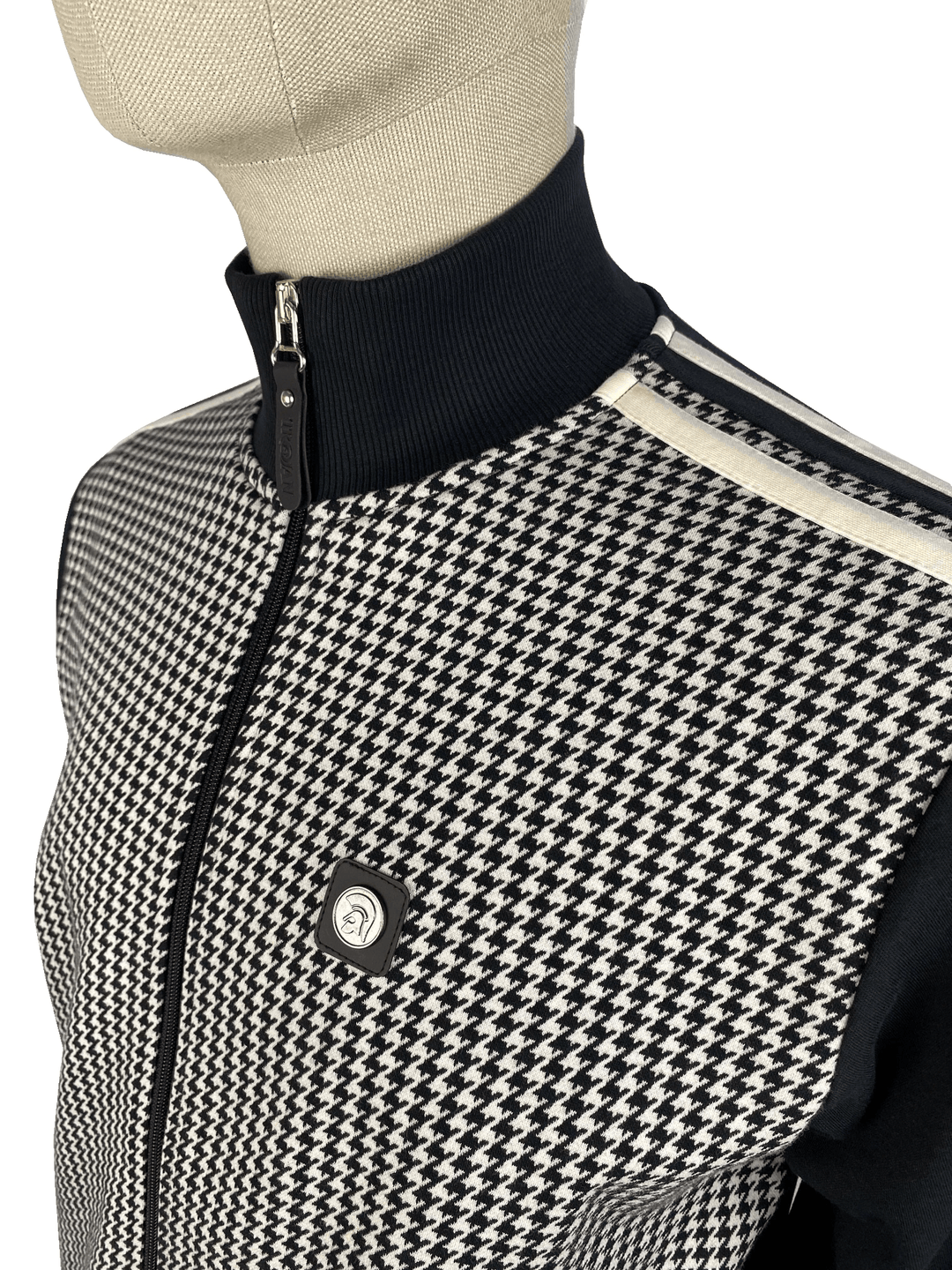 Trojan Jacquard Check Track Top Houndstooth - Urban Menswear