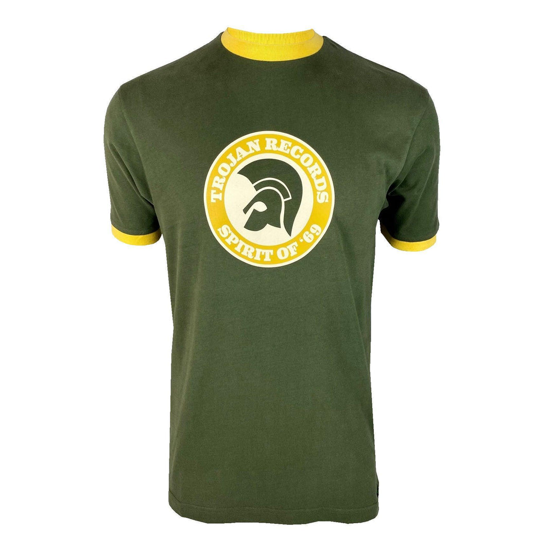 Trojan Records Spirit of 69' T Shirt Army Green - Urban Menswear
