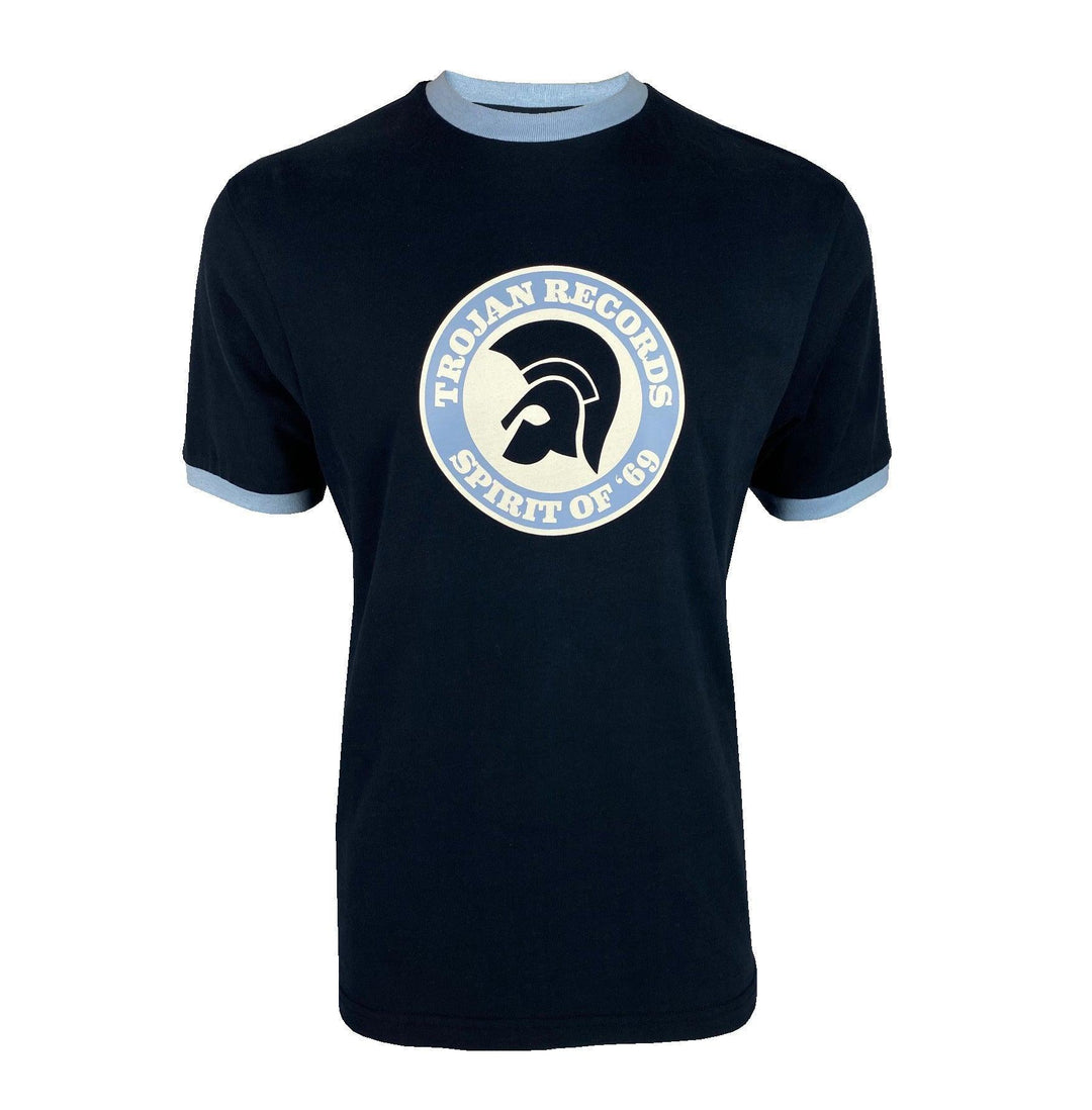 Trojan Records Spirit of 69' T Shirt Navy/Sky - Urban Menswear