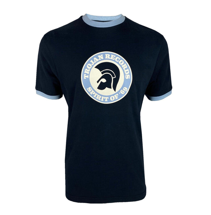 Trojan Records Spirit of 69' T Shirt Navy/Sky - Urban Menswear