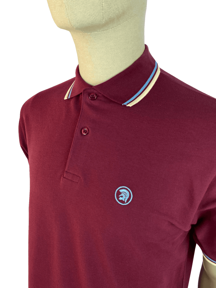 Trojan Twin Tipped Pique Polo Port - Urban Menswear