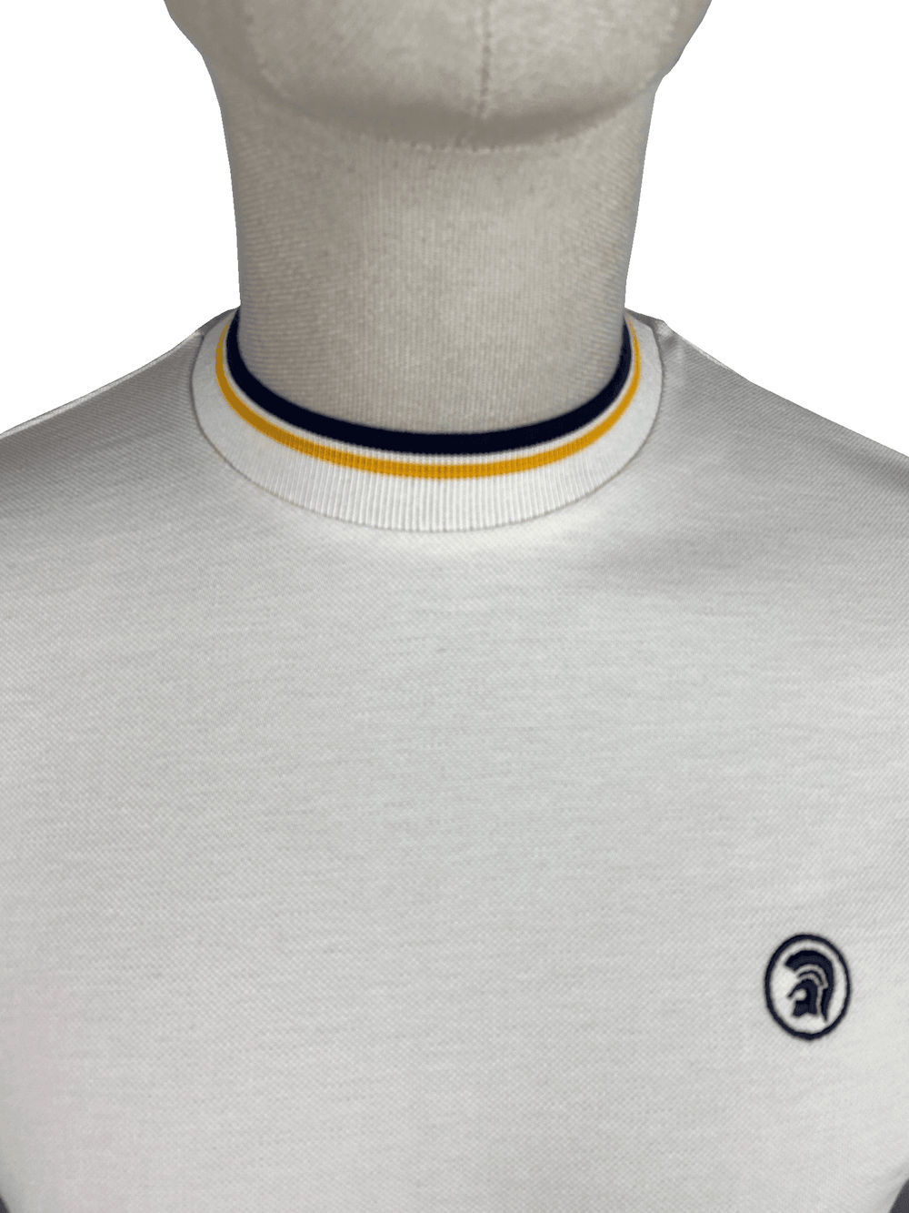 Trojan Twin Tipped Pique T-Shirt Ecru - Urban Menswear