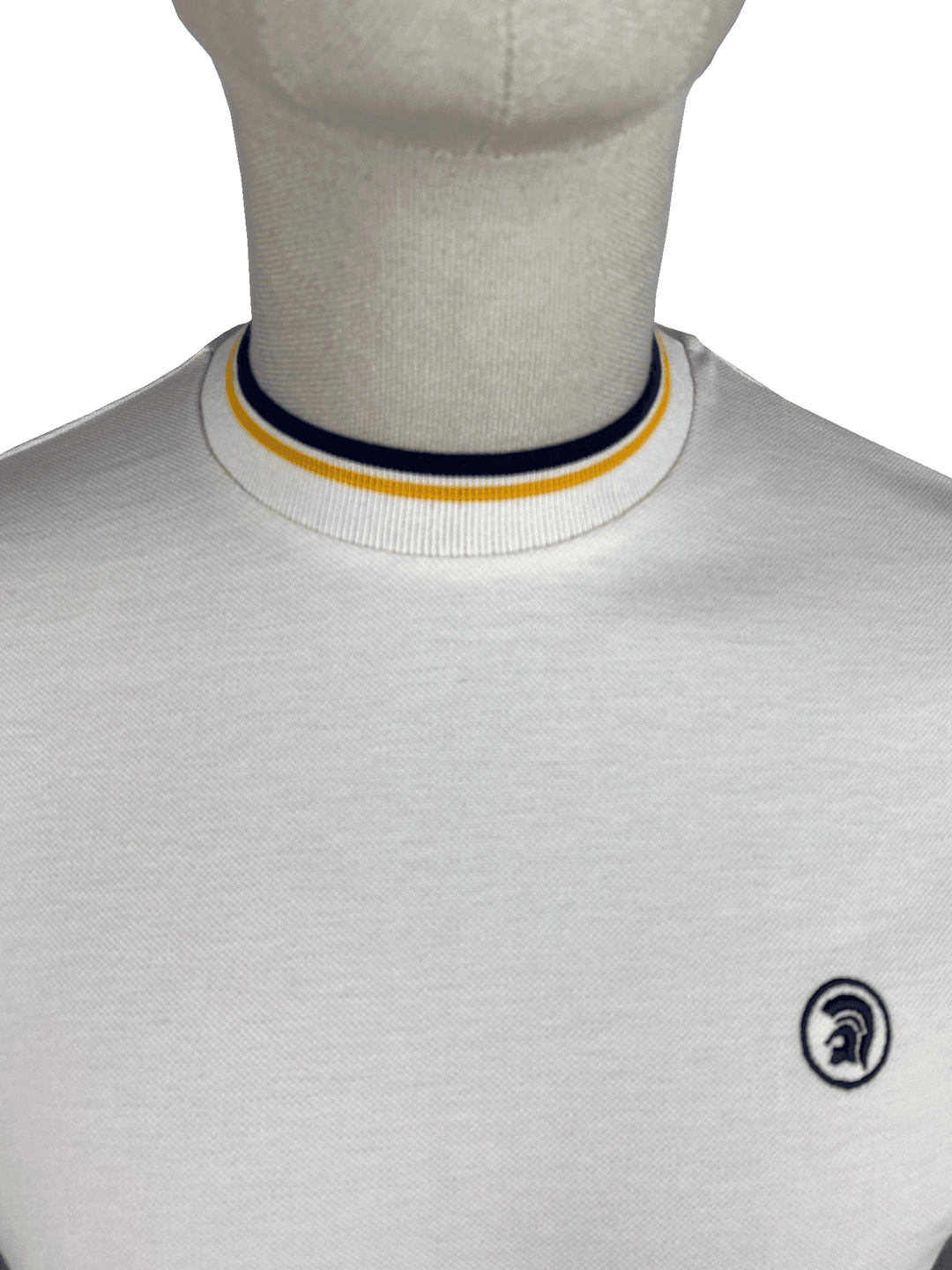 Trojan Twin Tipped Pique T-Shirt Ecru - Urban Menswear