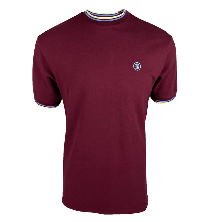 Trojan Twin Tipped Pique T-Shirt Port - Urban Menswear