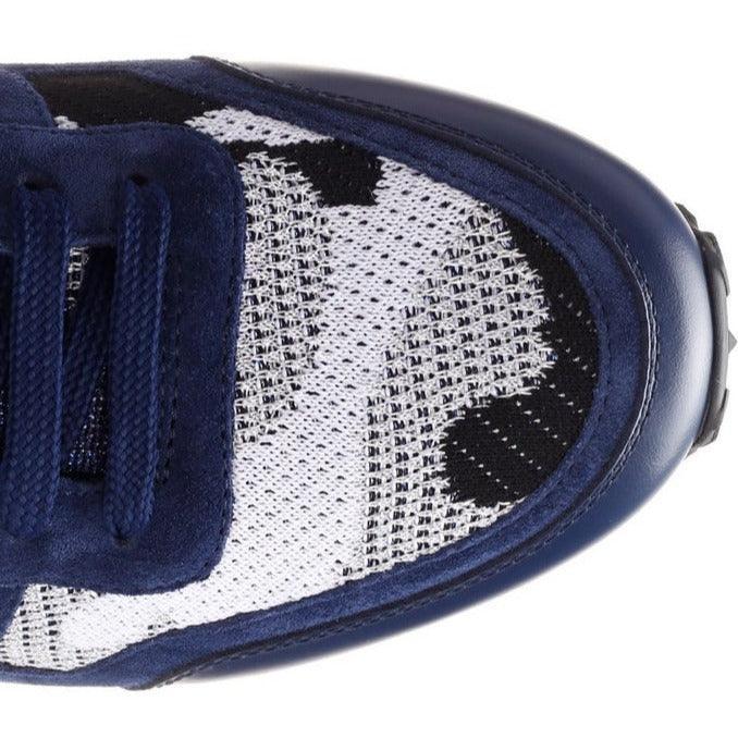 Valentino Blue & White Camouflage Rockrunner Trainers - Urban Menswear