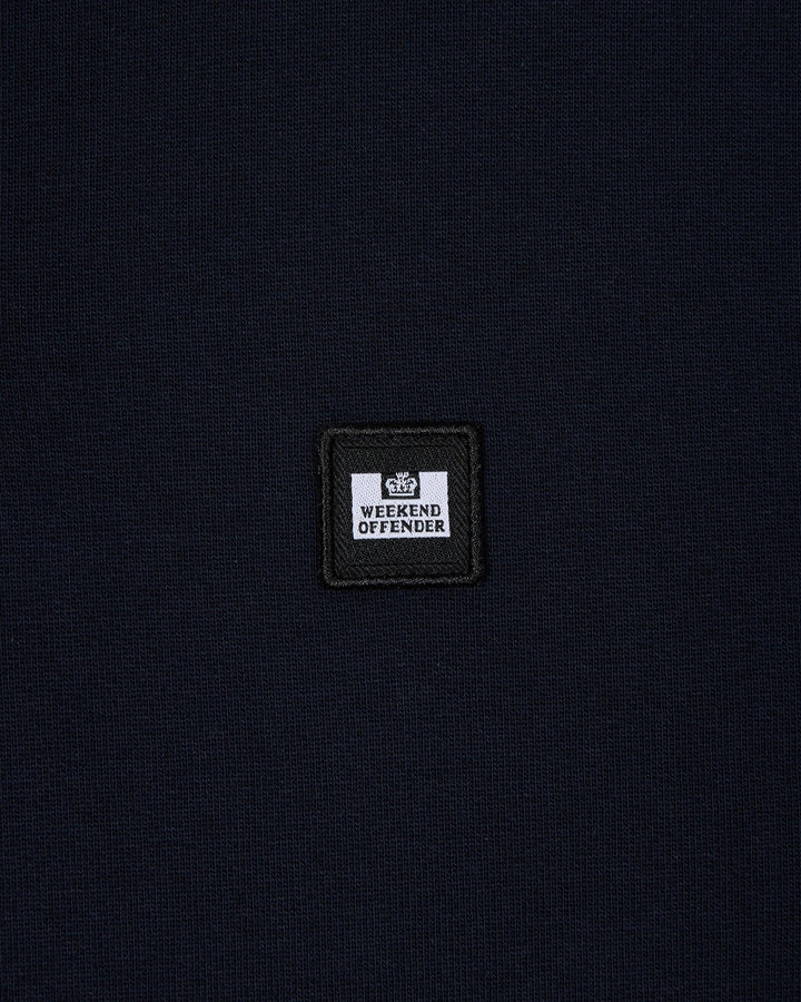 Weekend Offender Miyako Check Zip Sweatshirt Navy - Urban Menswear