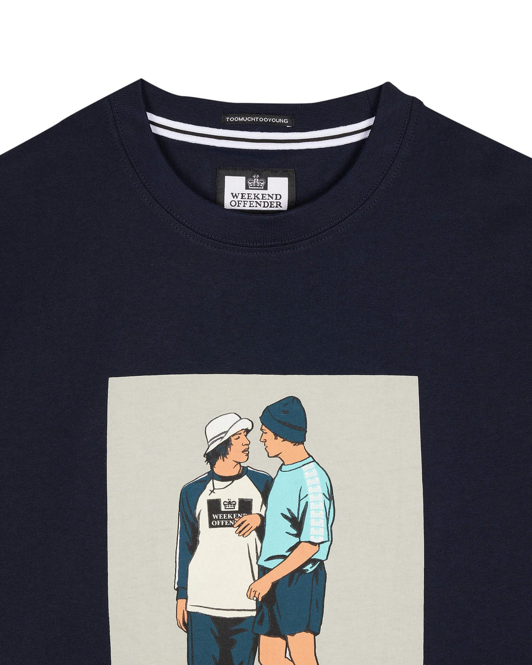 Weekend Offender Parklife T Shirt Navy - Urban Menswear