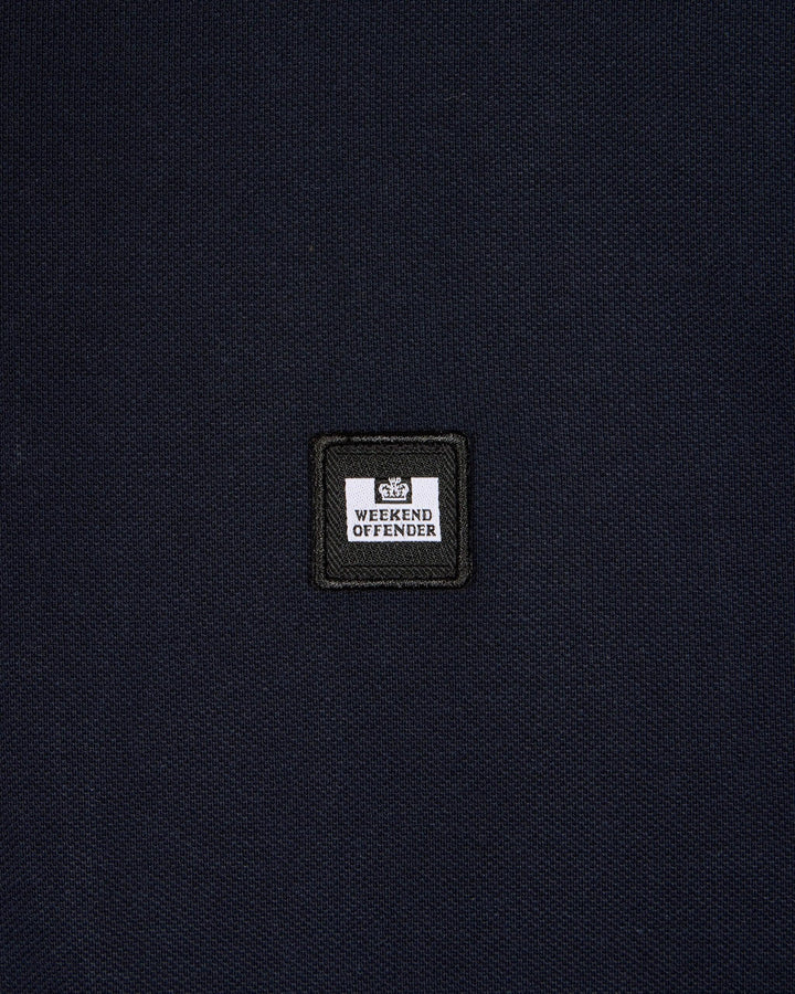 Weekend Offender Sakai Check Polo Shirt Navy - Urban Menswear