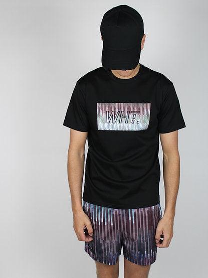 White Threads Swathe T Shirt Black - Urban Menswear