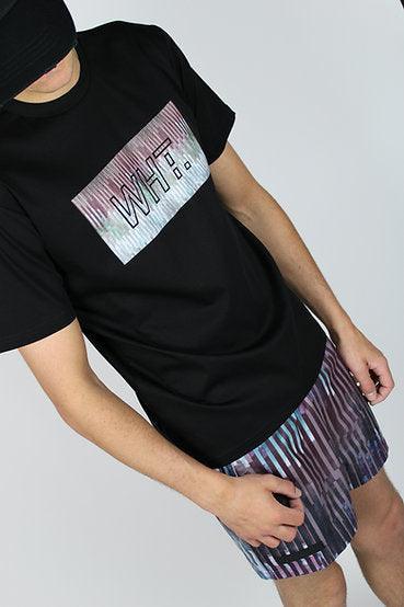 White Threads Swathe T Shirt Black - Urban Menswear